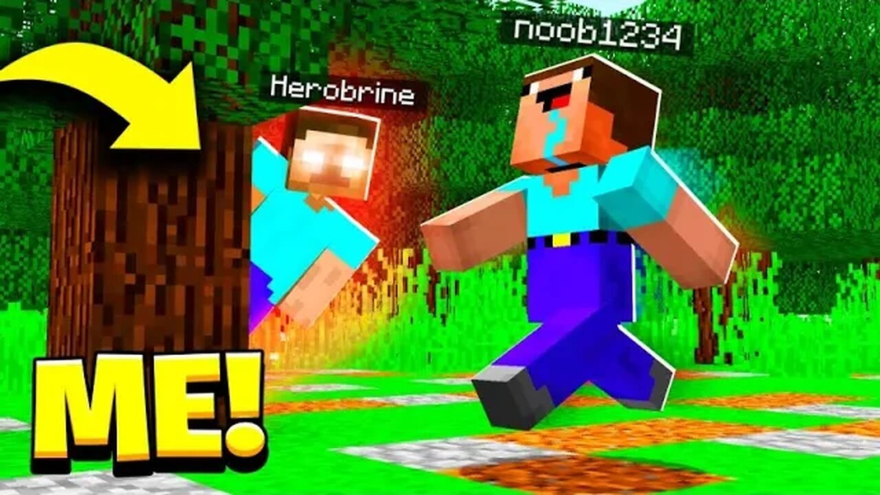 HEROBRINE Prank on Noob1234.. (Minecraft)