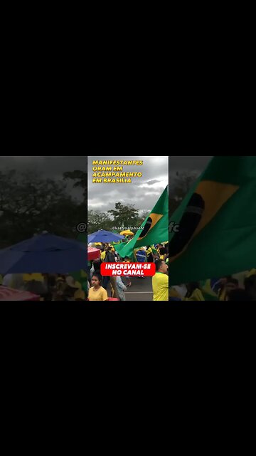MANIFESTANTES ORAM EM BRASÍLIA #shorts #shortsvideo #brasil
