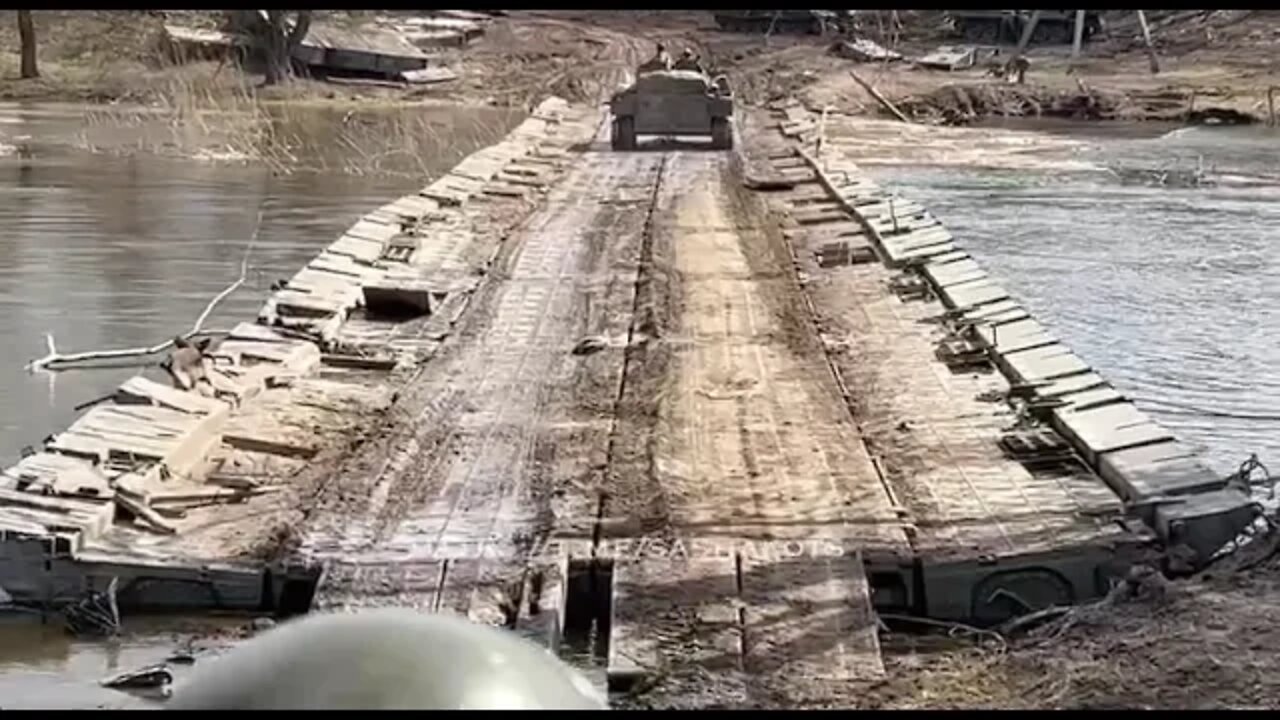 Russian armor crossing a river somewhere in the Kharkov region