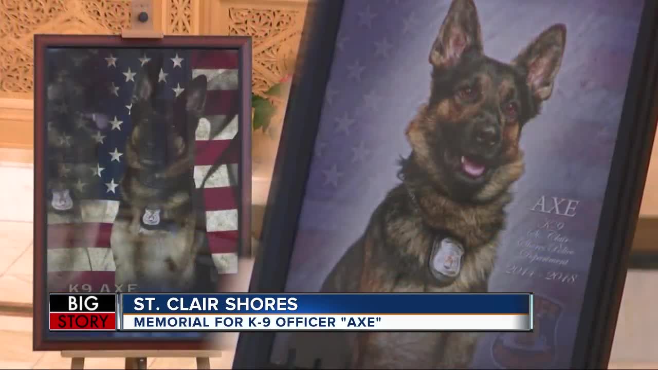 Memorial service for fallen K-9 Officer Axe