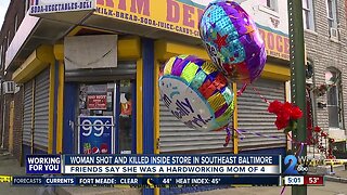 Woman shot in head at family deli in Southeast Baltimore