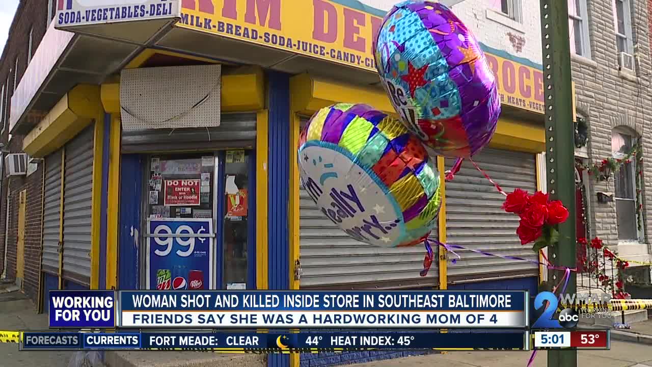 Woman shot in head at family deli in Southeast Baltimore