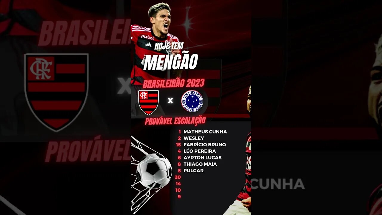 PROVÁVEL ESCALAÇÃO DO MENGÃO - FLAMENGO X CRUZEIRO BRASILEIRÃO #Shorts