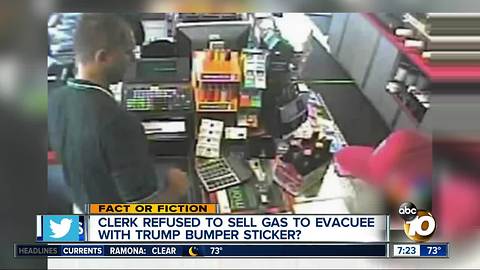 Trump supporter denied gas?