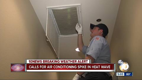 San Diego AC technicians see high call volume during heat wave