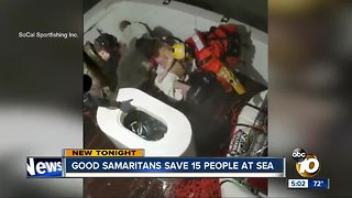 VIDEO: Good Samaritans save 15 people at sea