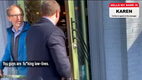 Disgruntled Male Karen confronts James O'Keefe "You guys are f*cking low-lives" 🤡🤡🤡