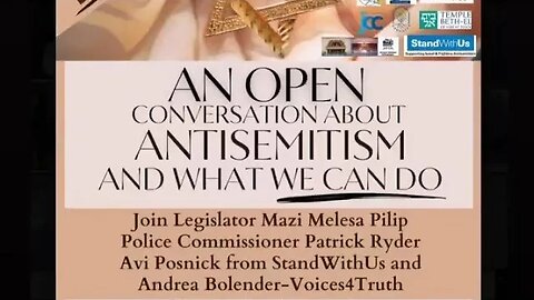 The Open Conversation About Anti Semitism, What Can We Do with Mazi Melesa Pilip,Rudy Rochman.