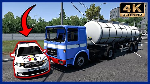 Accident in Craiova - Roman Diesel vs Logan Politia | Euro Truck Simulator 2 Gameplay "4K"