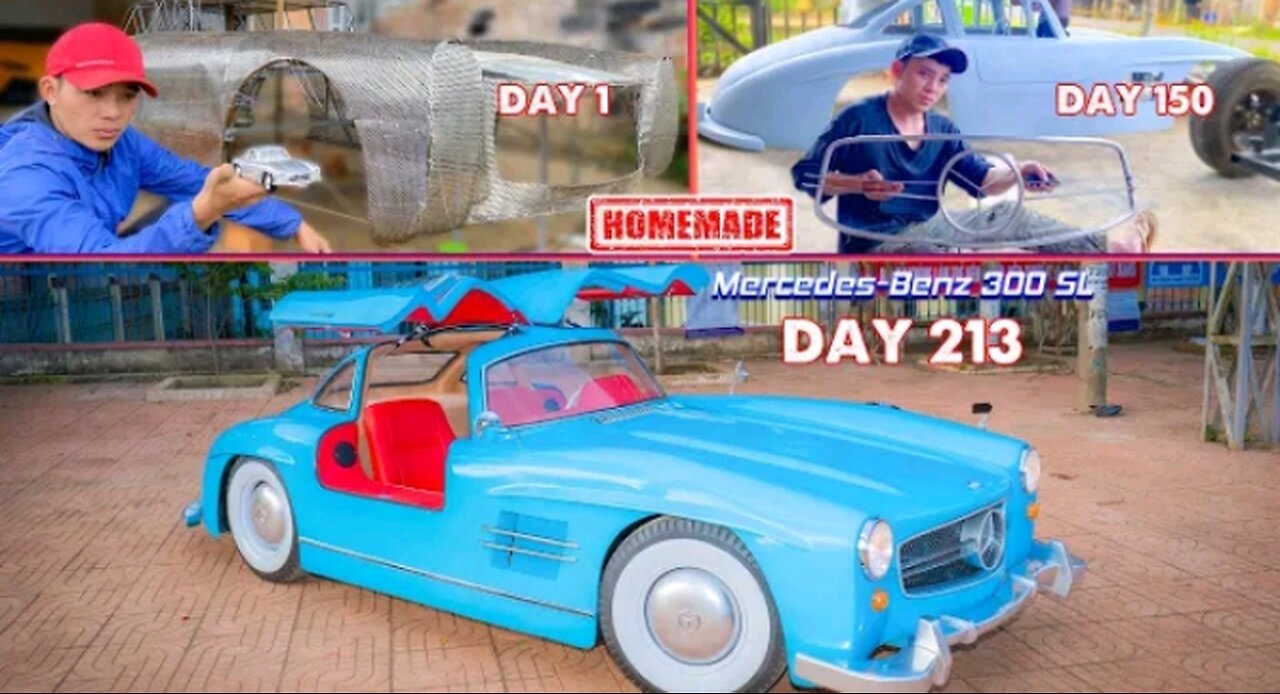 Full 213 Days Build Mercedes-Benz 300 SL For My Son