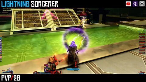 SWTOR PvP Lightning Sorcerer [DPS / Burst] Full Match on Sky Shredder