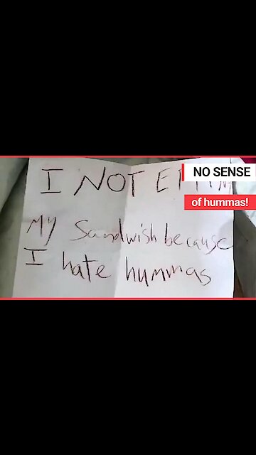 7 year old left dad a hilarious note in her lunchbox about 'hummas'