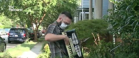 One Virginia Musician plays on people's porches