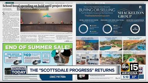 The 'Scottsdale Progress' paper returns to doorsteps