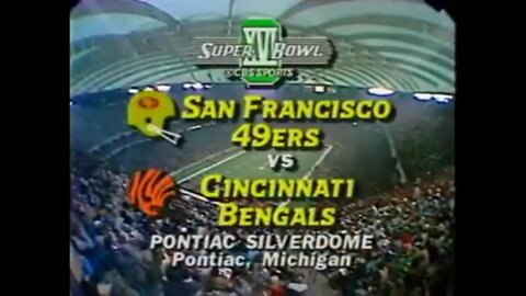 1982-01-24 Super Bowl XVI Cincinnati Bengals vs San Francisco 49ers