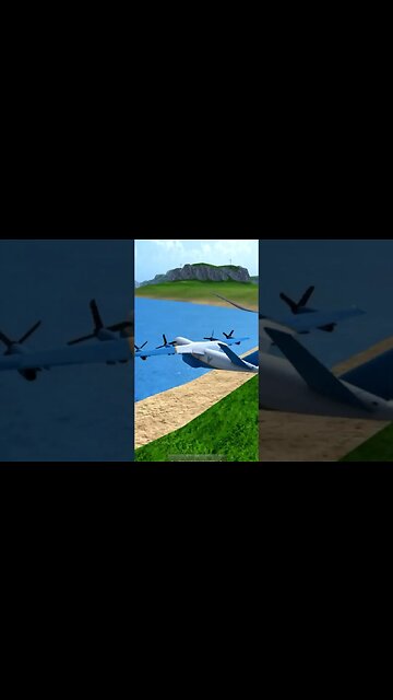 Flying XV-40 Directly over the water | Turboprop Flight Simulator #shorts