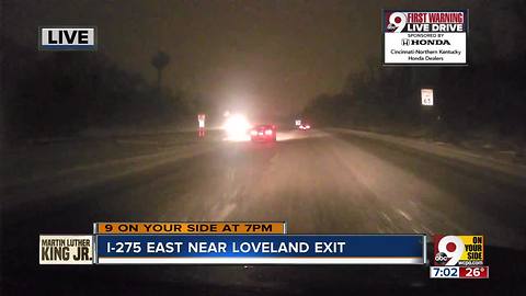 Snow covers Tri-State roads at rush hour