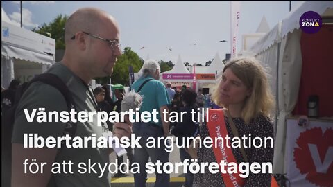 Vänsterpartiet tar till libertariansk argumentation för att skydda de stora IT-jättarna