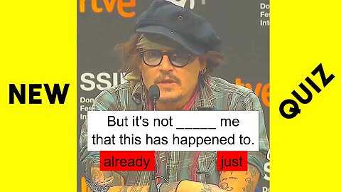 QUIZ - Test your English with Johnny Depp (5 questions).