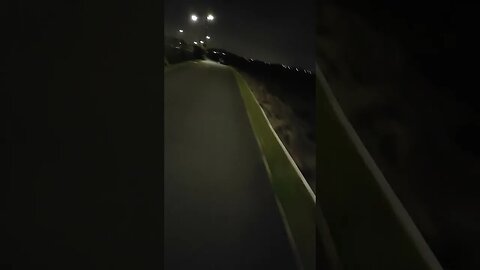 Passing runner on the way to work.