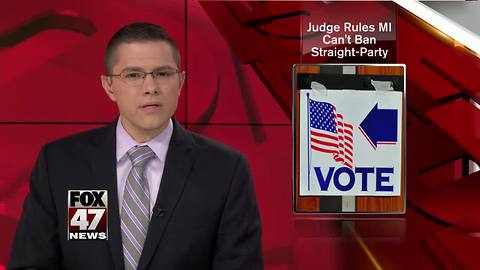 Michigan can't eliminate straight-party voting