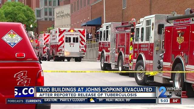 Hopkins medical buildings reopen after tuberculosis scare Thursday afternoon