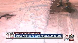 Overnight snow making for slow, slick morning drive