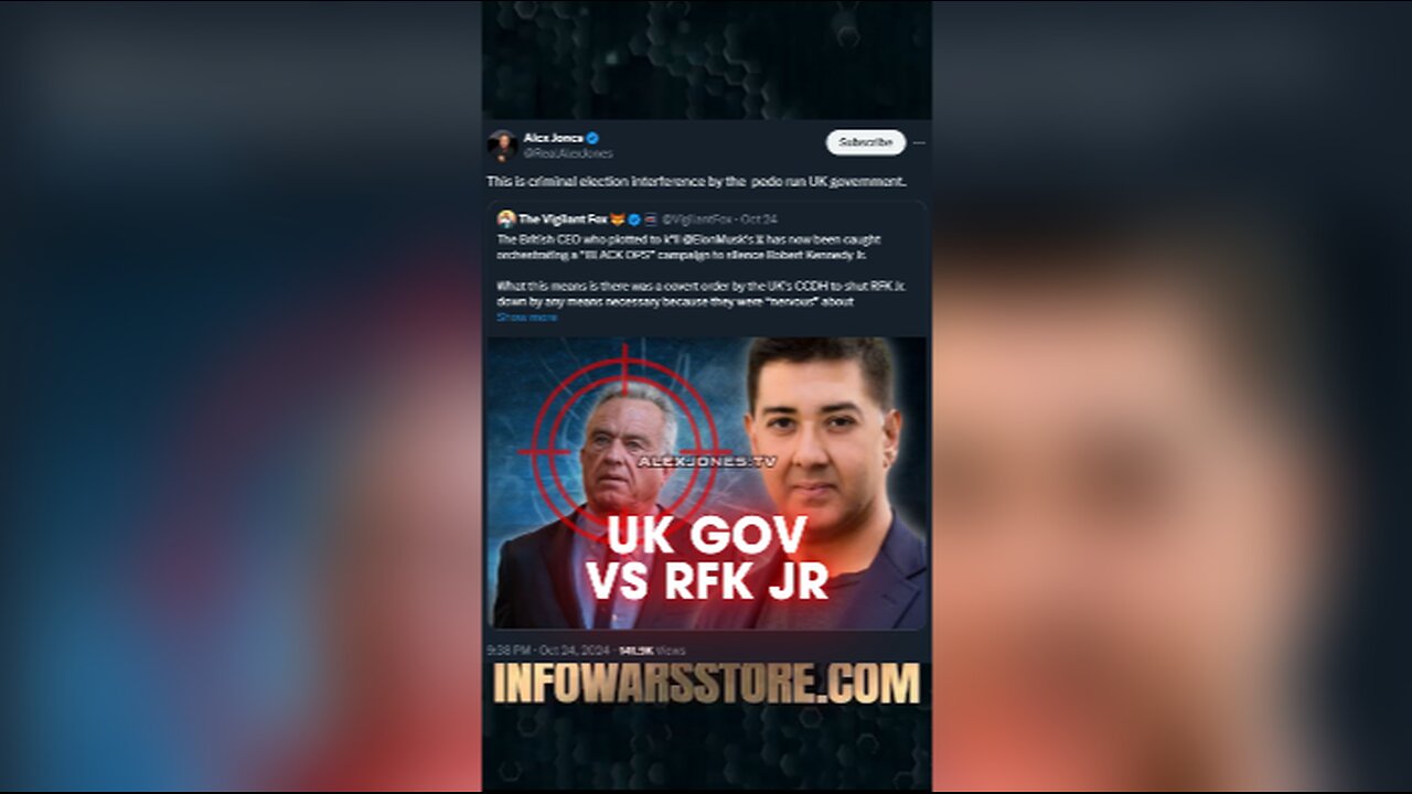 UK Gov Running Black Ops on Robert F Kennedy Jr - Alex Jones on X