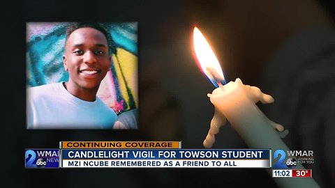 Heartwarming vigil for Towson University student killed by hit and run