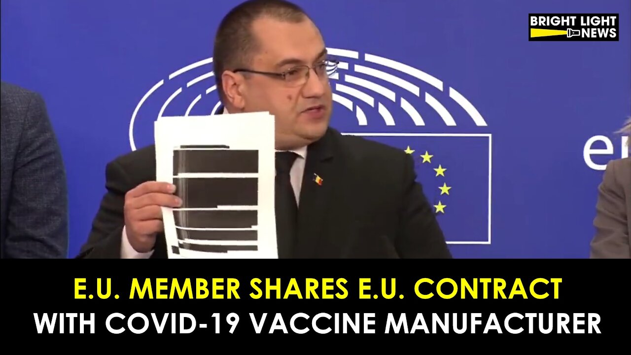 EU MEMBER SHARES E.U. CONTRACT WITH COVID VACCINE MANUFACTUREAR