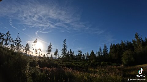 Timelapse evening sky