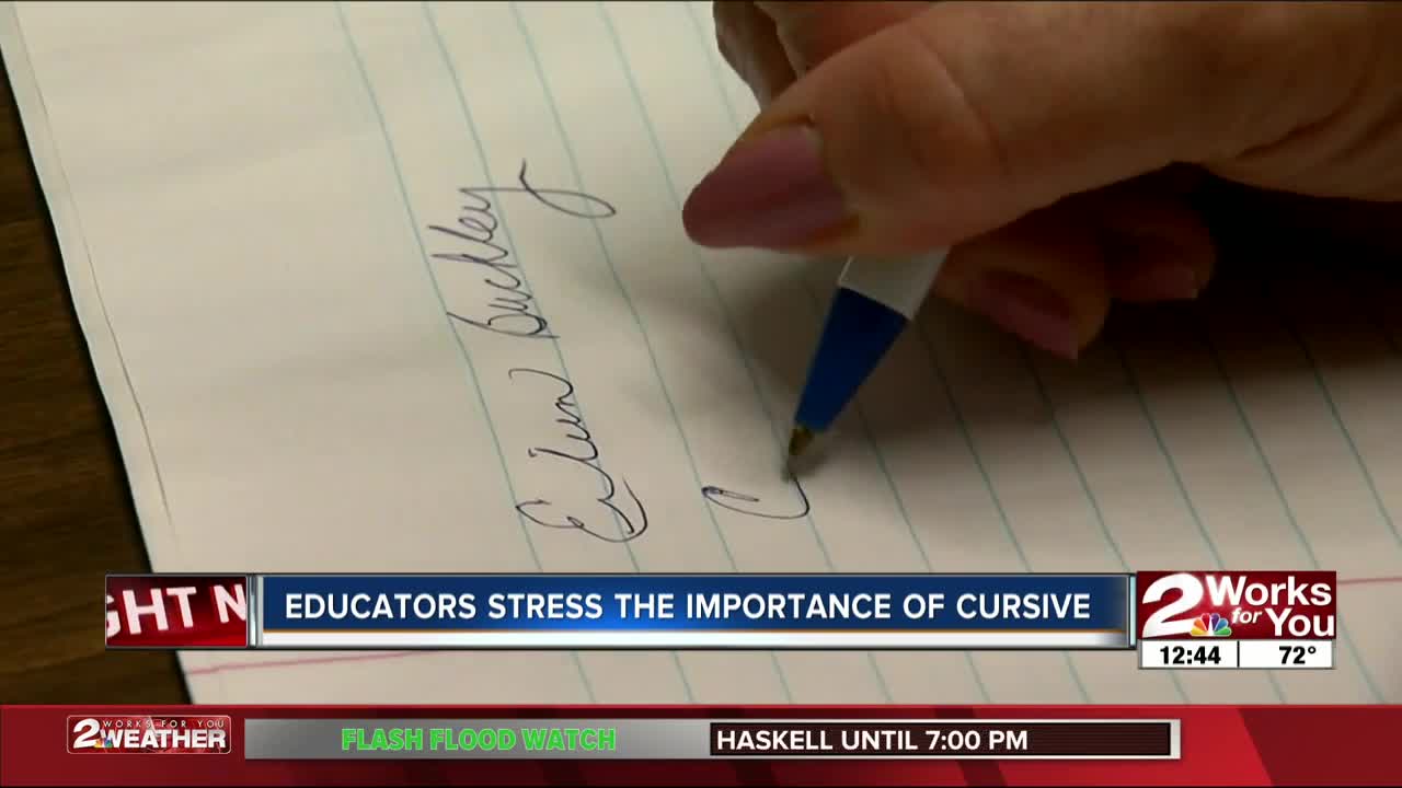 Oklahoma educators stress the importance of cursive