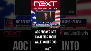 AOC Breaks Into HYSTERICS About Walking Her Dog #shorts