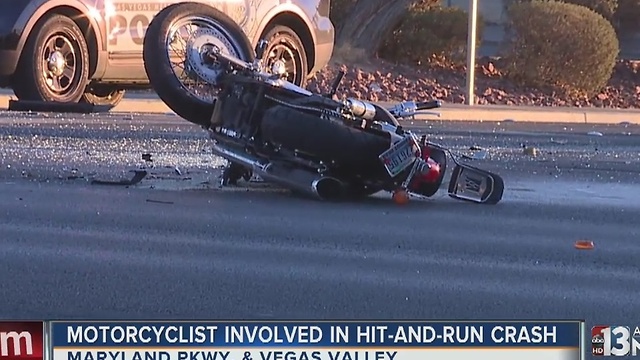 Motorcyclist critically hurt in hit-and-run crash