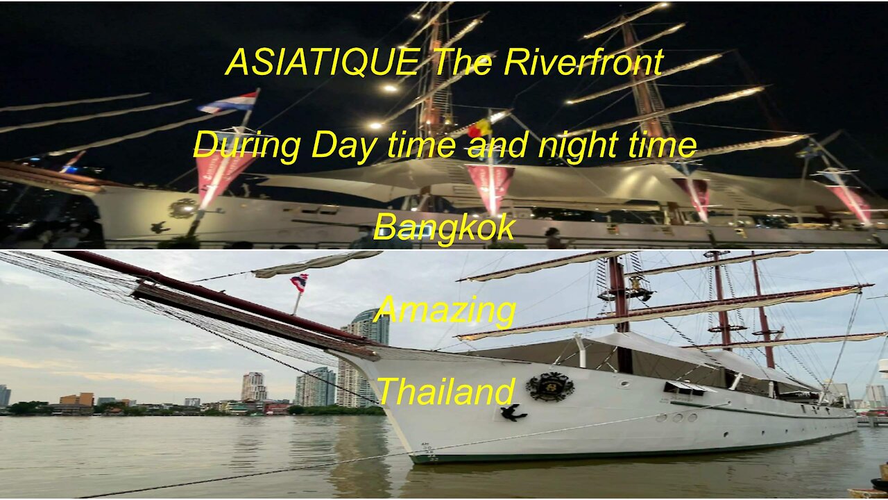 ASIATIQUE The Riverfront day and night time Bangkok Thailand