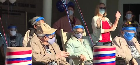 Drive-by Veterans Day thanks at Vets Home