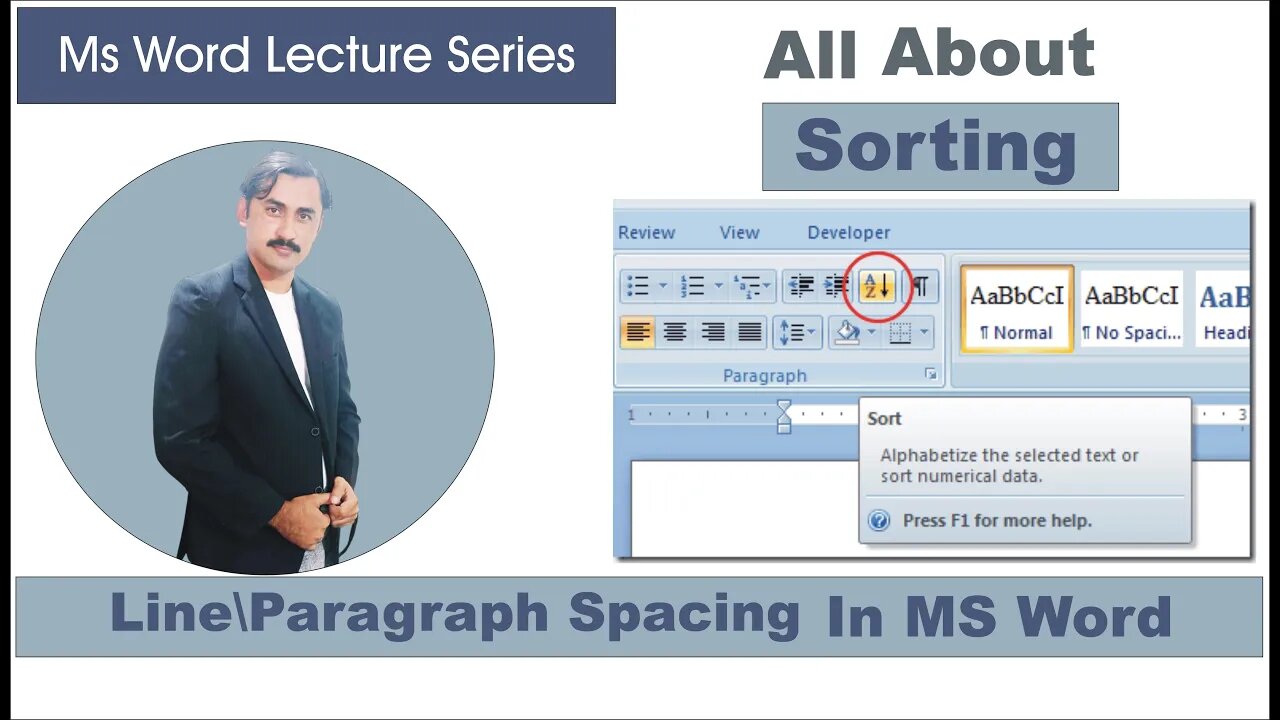 How to Sort Alphabetically Ascending/Descending Order in MS Word|Sadar Khan Tv