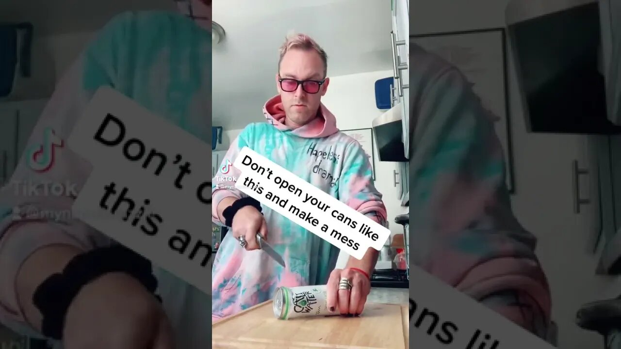 How to open a can life hack summer beach party comedy meme viral funny podcast tik tok