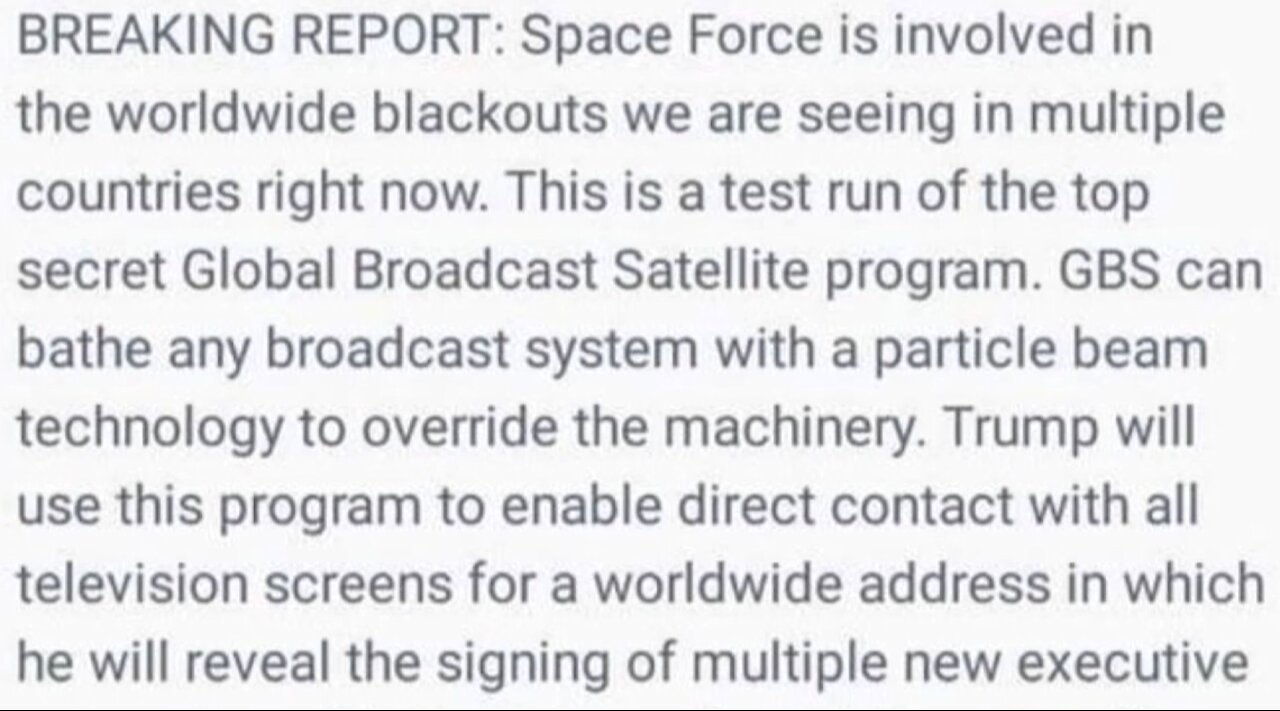 🔴 Space Force Creating Blackouts as Test Run 🛰