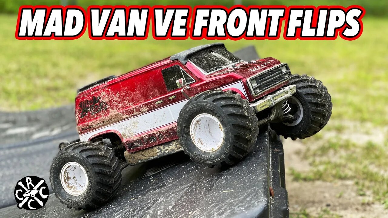 Brushless Kyosho Mad Van VE Front Flips In The Backyard