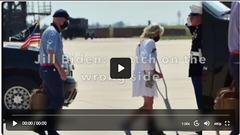 JILL BIDEN SPOTTED WEARING MEDICAL BOOT, ANKLE MONITOR?