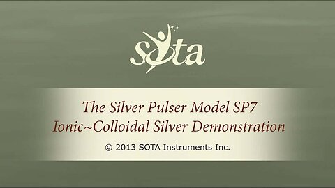 SOTA Silver Pulser - Model SP7 - How to Make Ionic Colloidal Silver