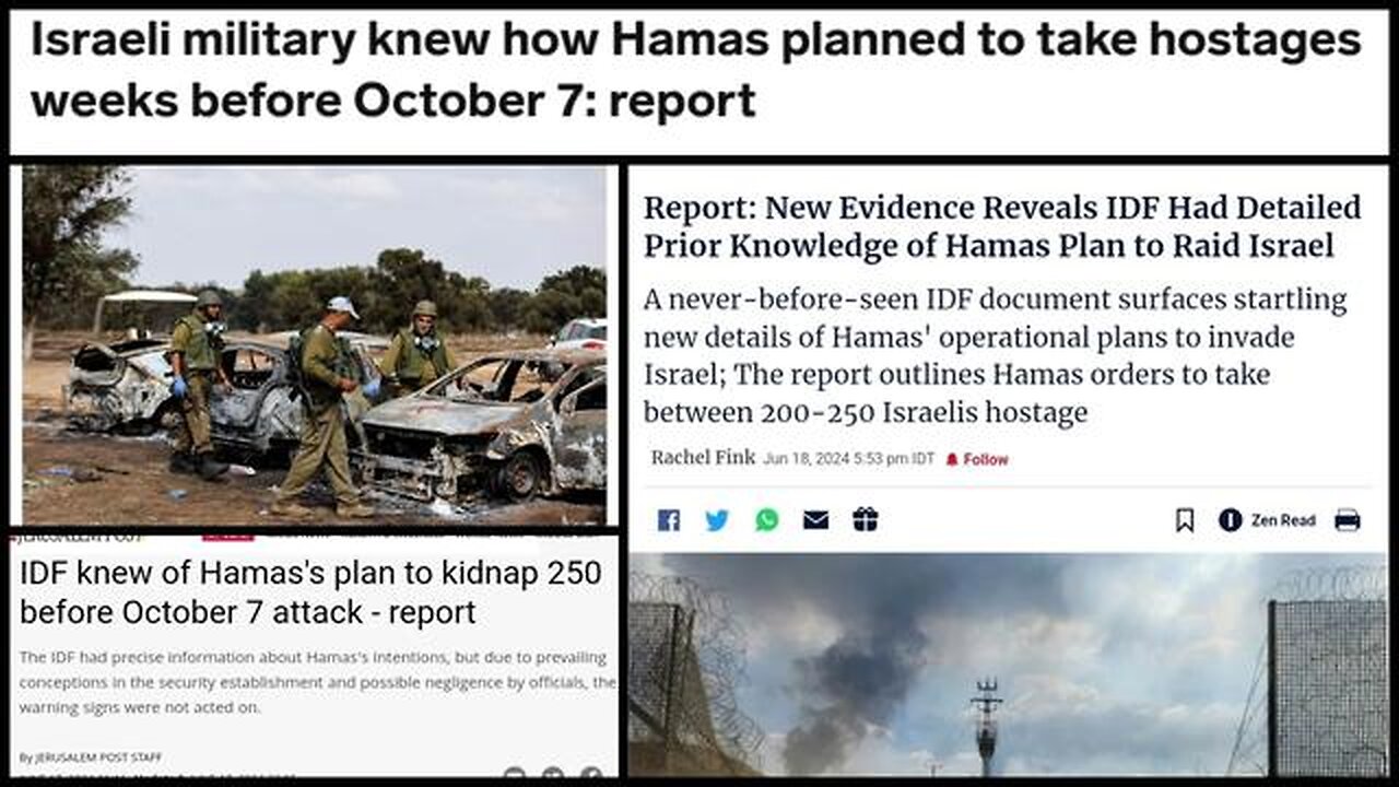 Israel: IDF knew of Hamas's plan to kidnap 250 before October 7 attack