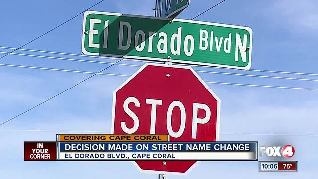 Cape votes against renaming El Dorado Blvd