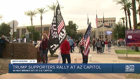 Trump supporters rally at Arizona capitol