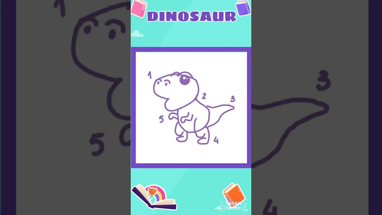 How to draw a DINOSAUR 🦕🦖✏️ #education