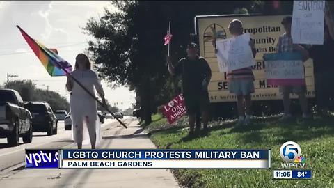 LGBTQ church protests military's transgender ban