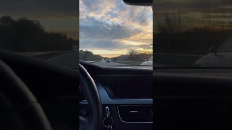 Riding in #France #highway #sunset 02