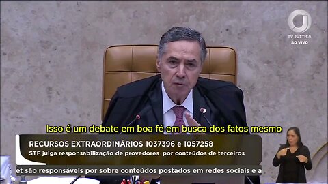 Durante a exposição do advogado da Meta, o sinistro Barroso (boca de veludo) faz uma pergunta sobre