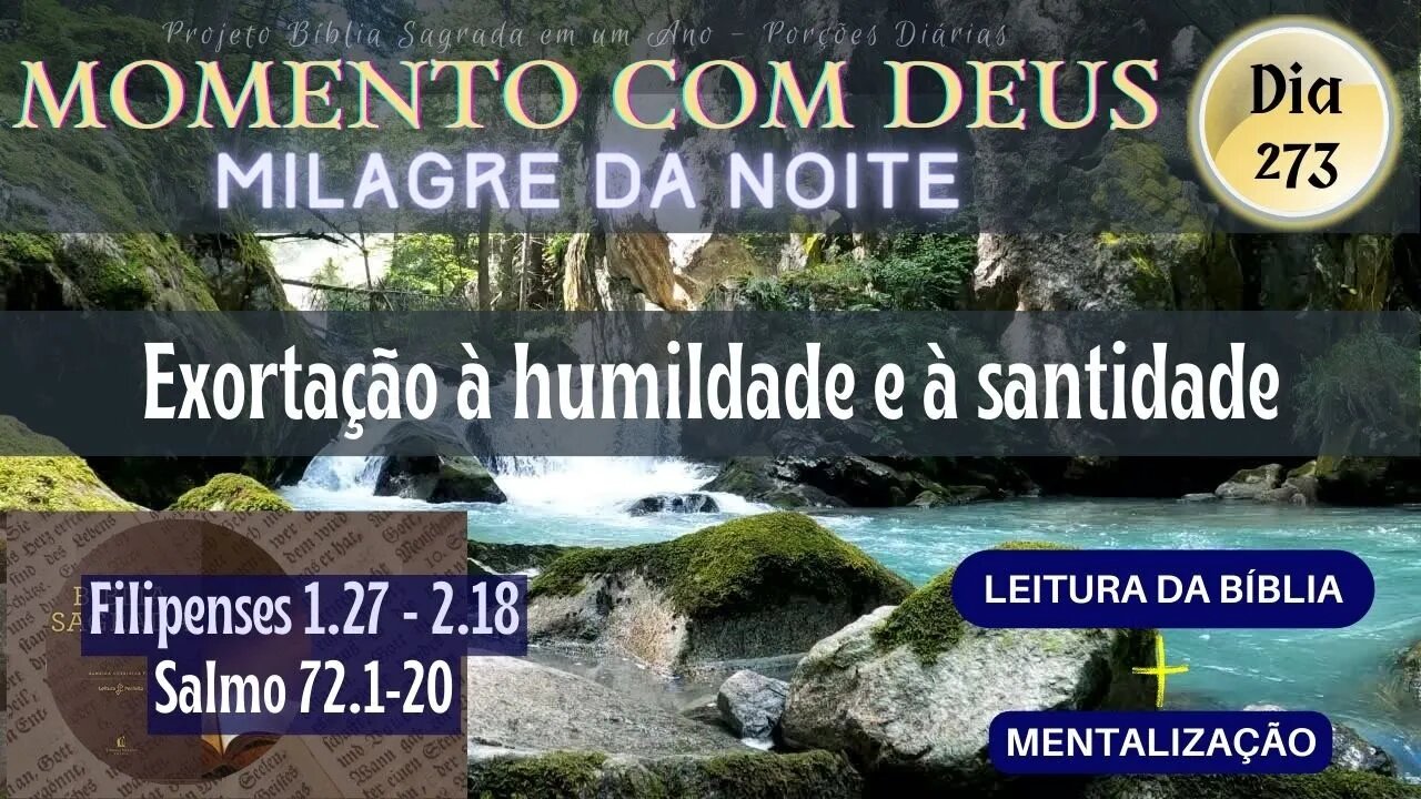 MOMENTO COM DEUS - LEITURA DIÁRIA DA BÍBLIA | MILAGRE DA NOITE - Dia 273/365 #biblia